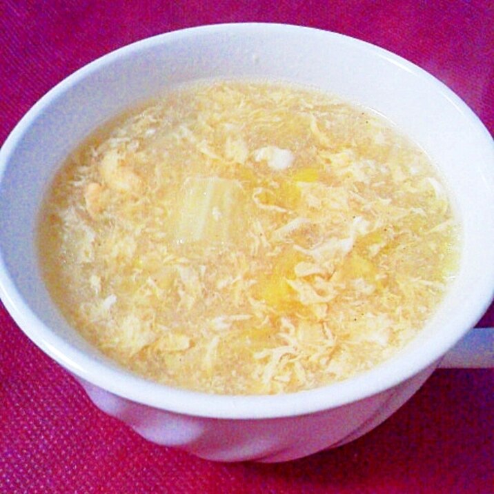とろふわ~♪白菜かきたま中華スープ